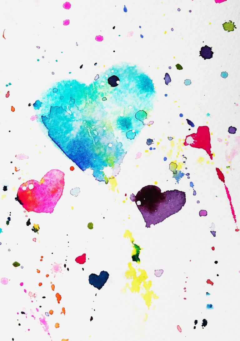 Watercolor Hearts