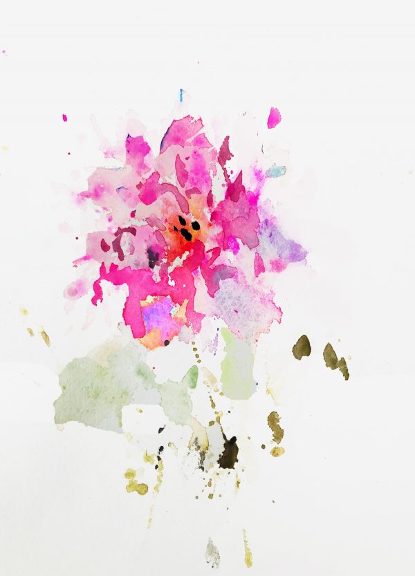 Watercolor Pink Flower